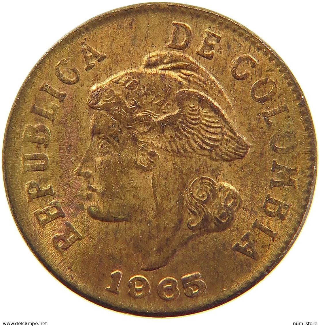 COLOMBIA 2 CENTAVOS 1965 TOP #s062 0335 - Colombia