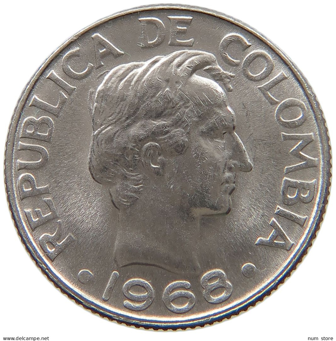 COLOMBIA 10 CENTAVOS 1968 TOP #s061 0555 - Colombia