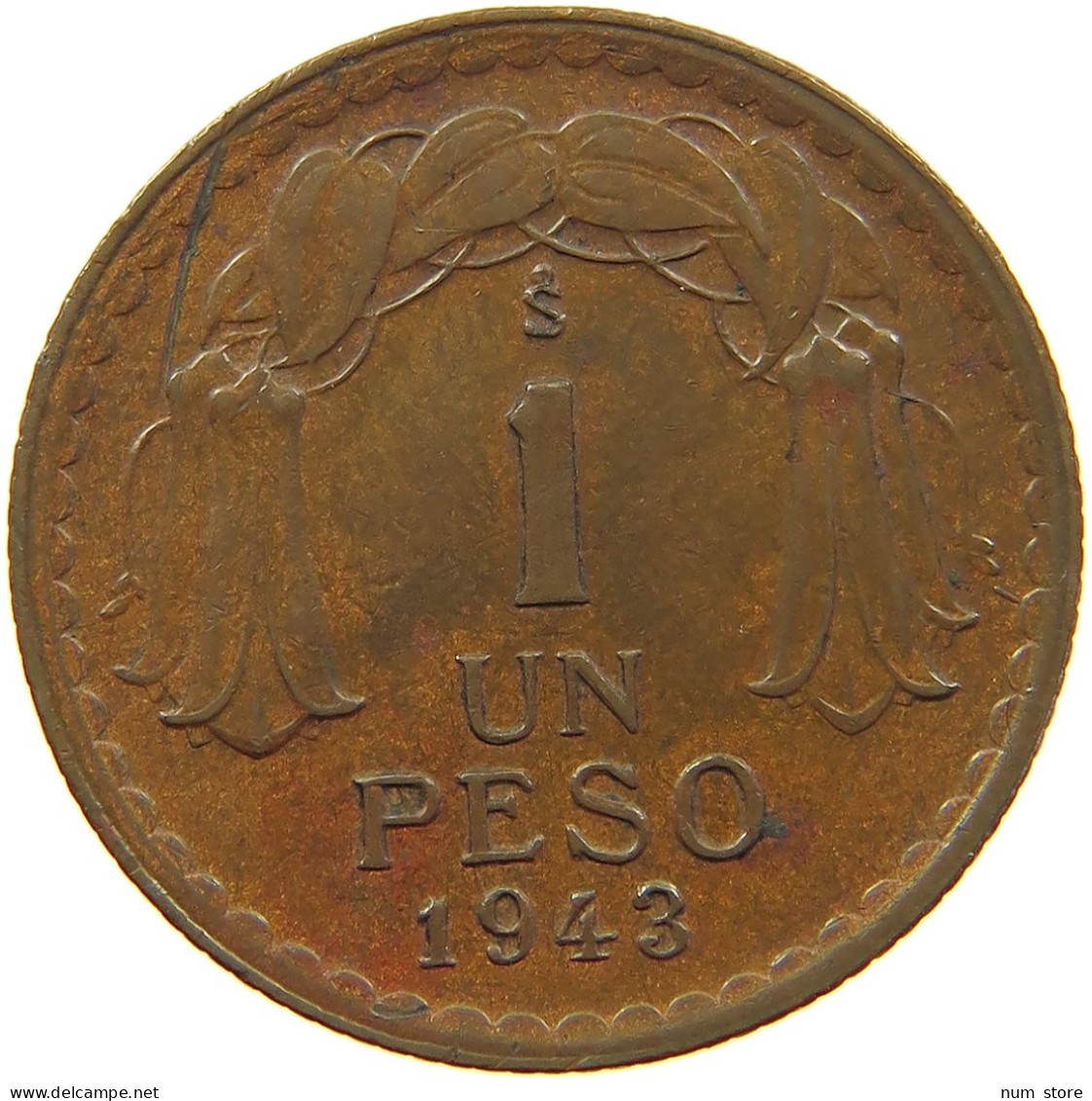 CHILE PESO 1943 #s007 0055 - Chili