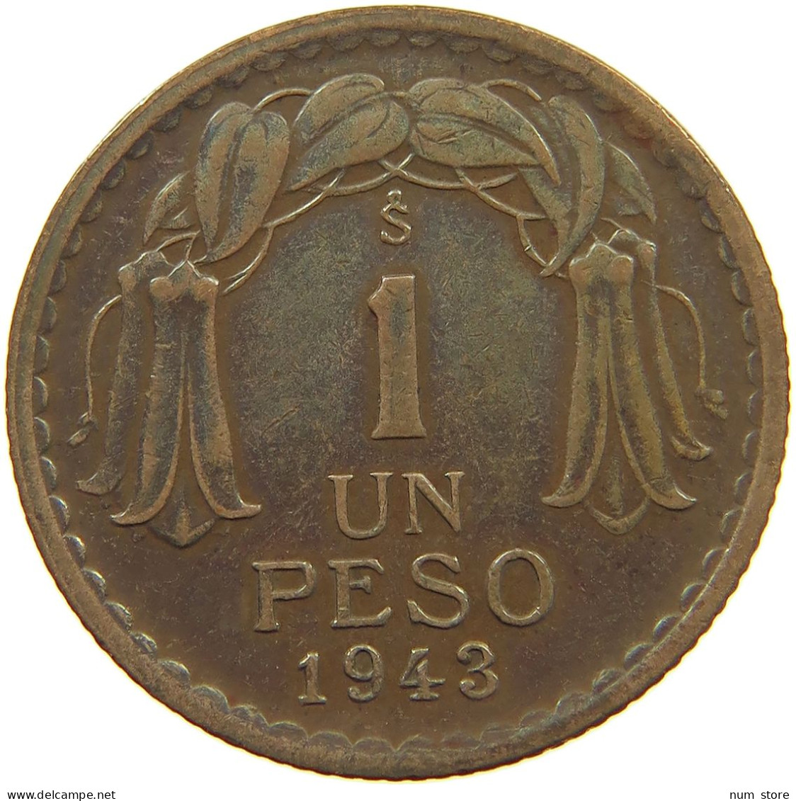 CHILE PESO 1943 #c008 0323 - Chili