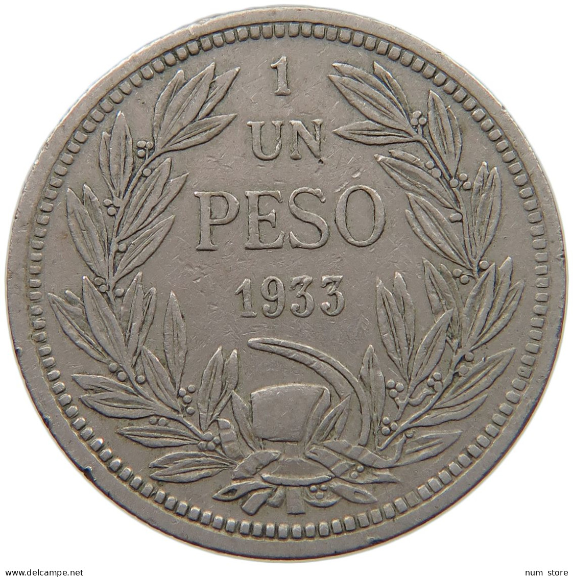 CHILE PESO 1933 #c008 0491 - Chili