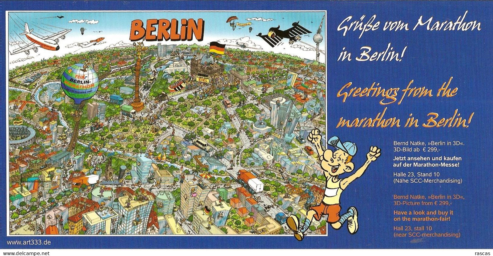 CPM GF - ATHLETISME - COURSE A PIED - MARATHON DE BERLIN - GREETINGS FROM THE MARATHON IN BERLIN ! - Athlétisme