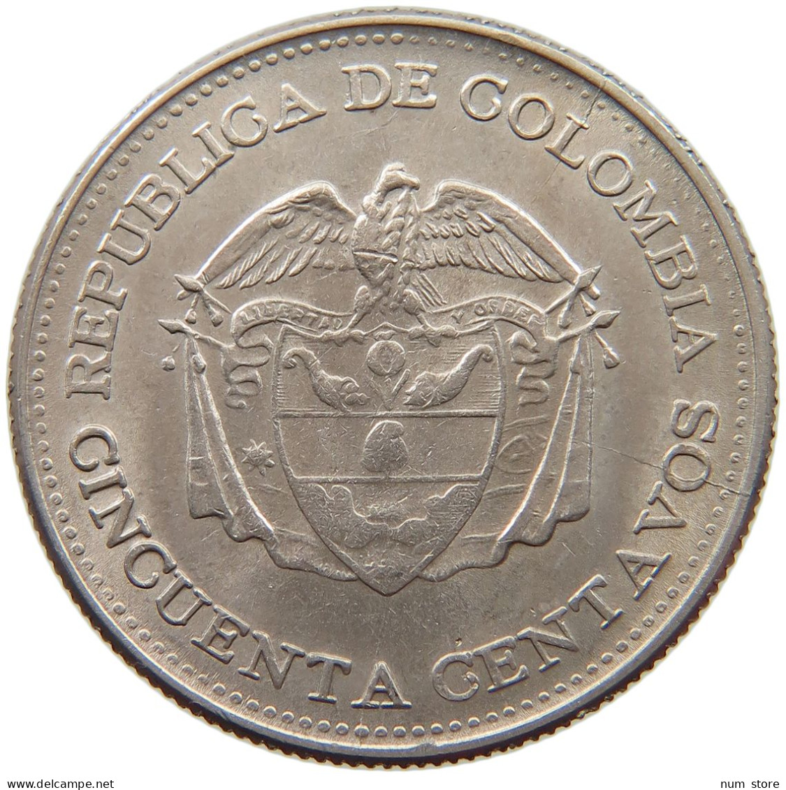 COLOMBIA 50 CENTAVOS 1963 TOP #s039 0207 - Colombie