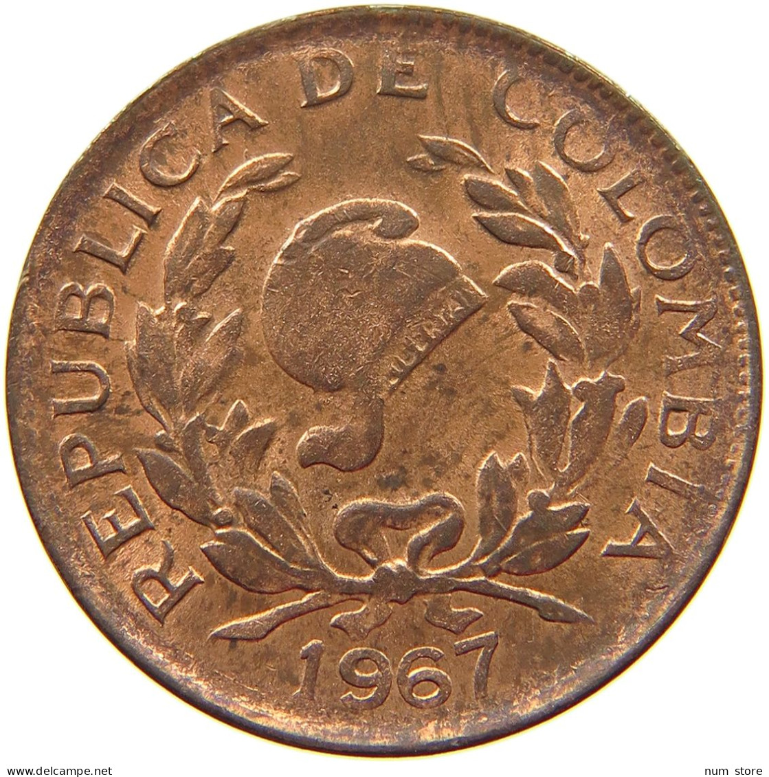 COLOMBIA 5 CENTAVOS 1967 TOP #s067 0149 - Colombie