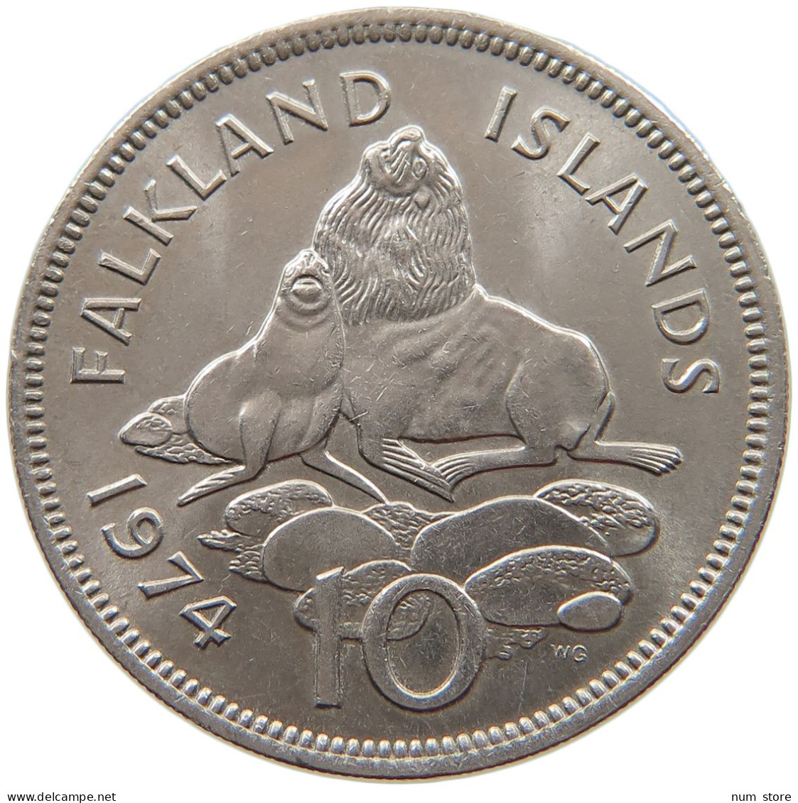 FALKLAND ISLANDS 10 CENTS 1974 TOP #s039 0269 - Falkland