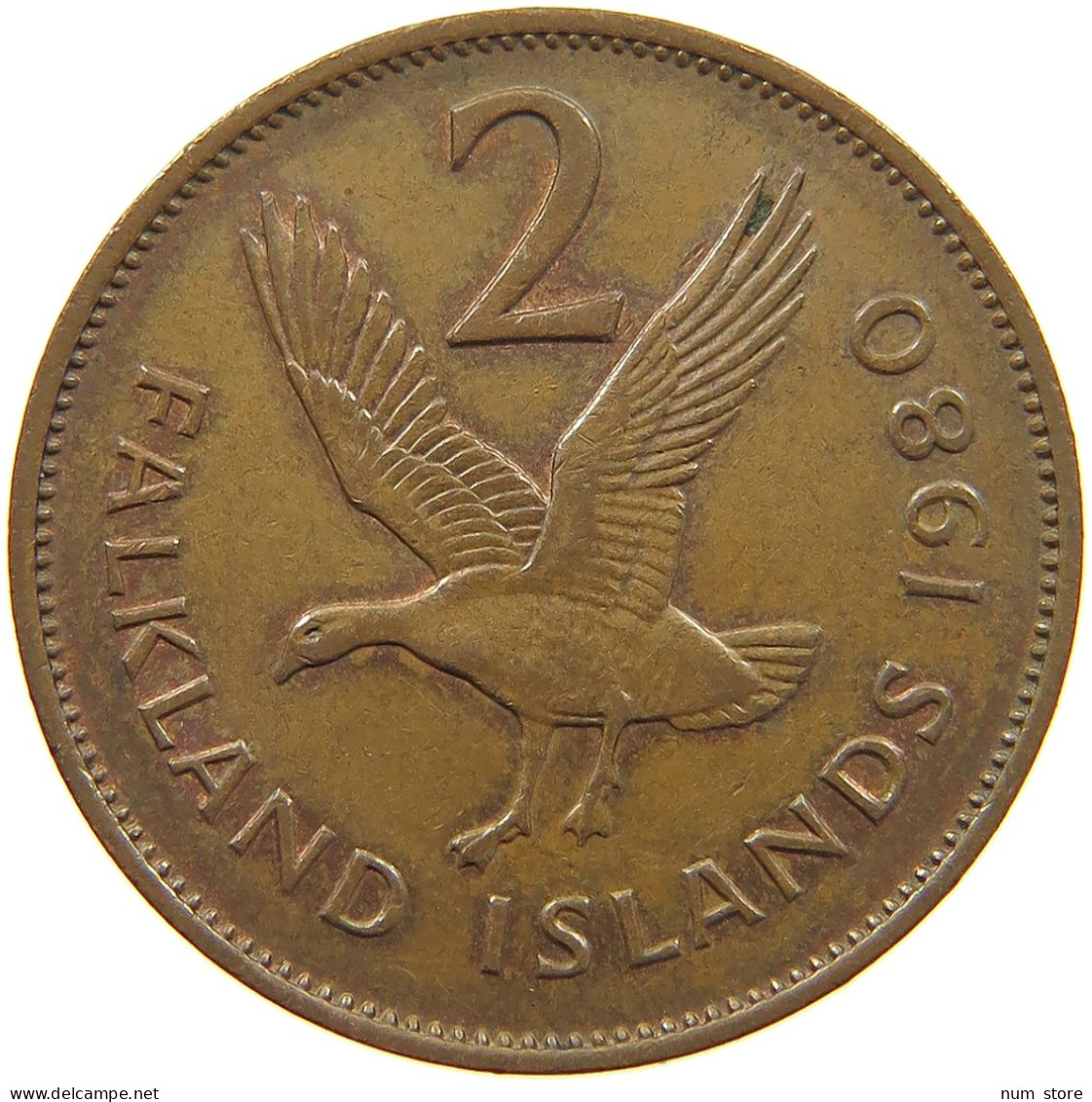 FALKLAND ISLANDS 2 PENCE 1980 #c008 0293 - Falkland