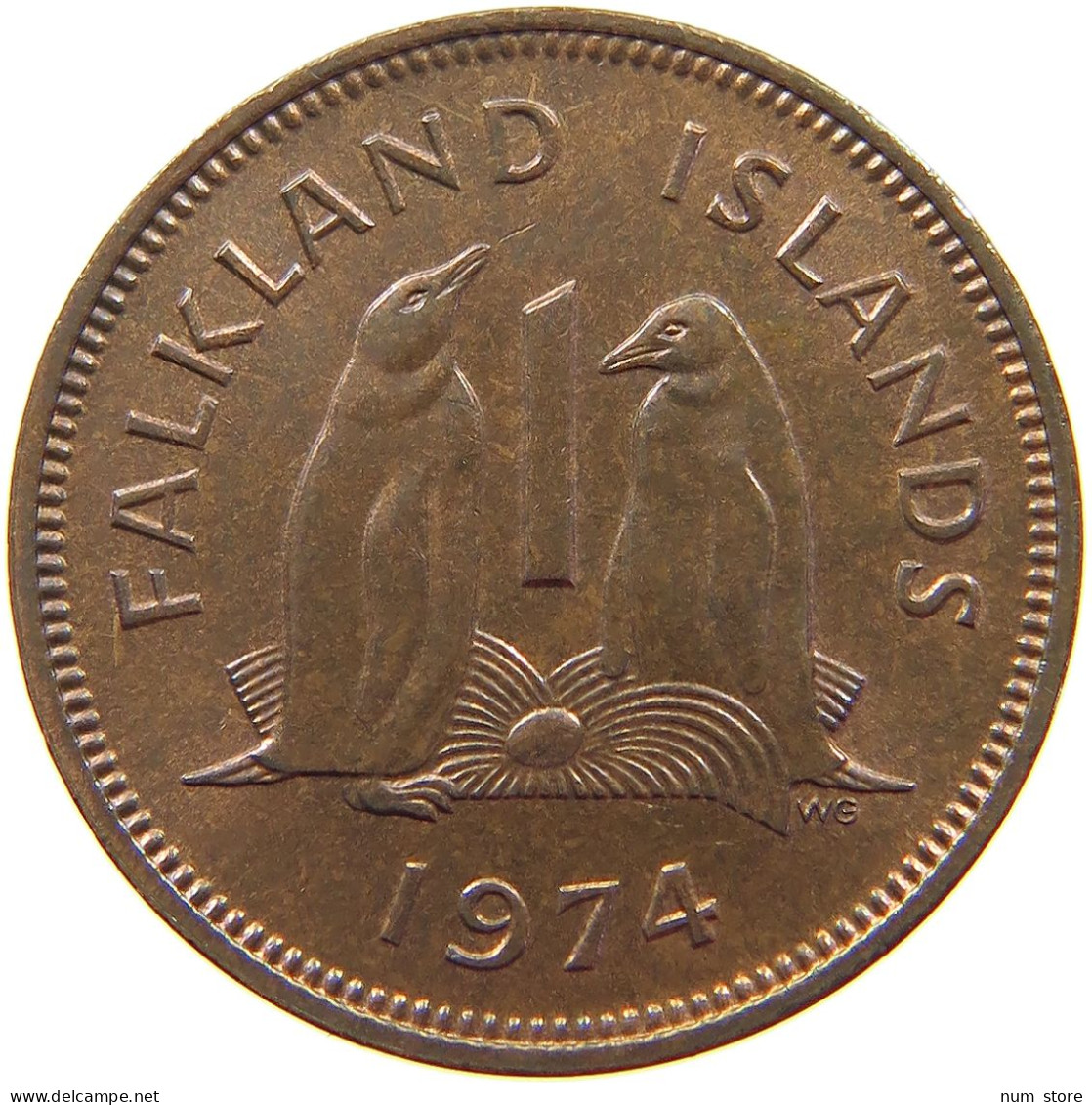 FALKLAND ISLANDS 1 CENT 1974 TOP #s062 0247 - Falkland Islands