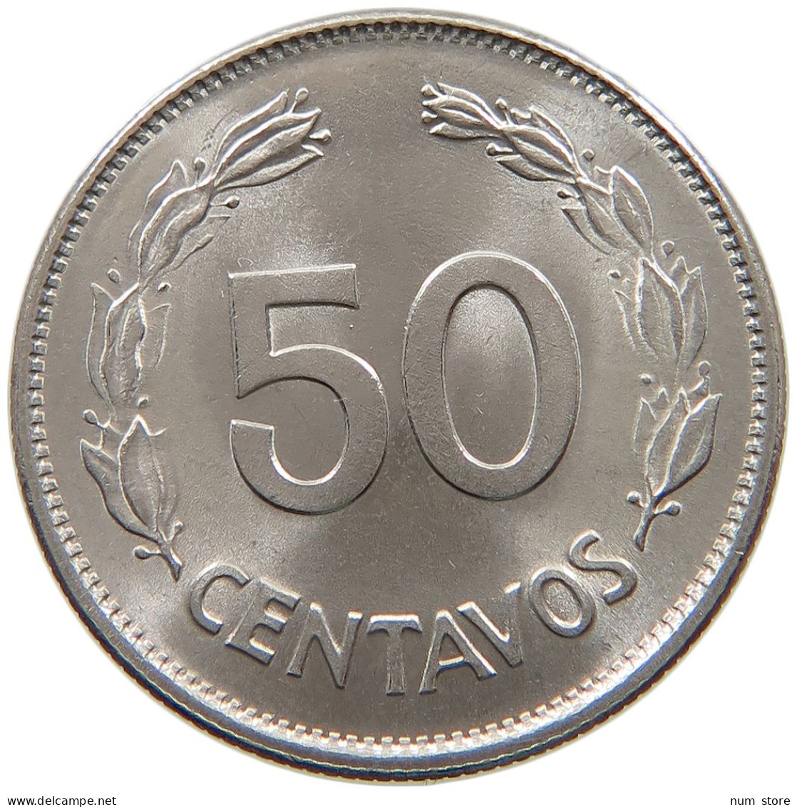 ECUADOR 50 CENTAVOS 1977 TOP #s065 0443 - Equateur