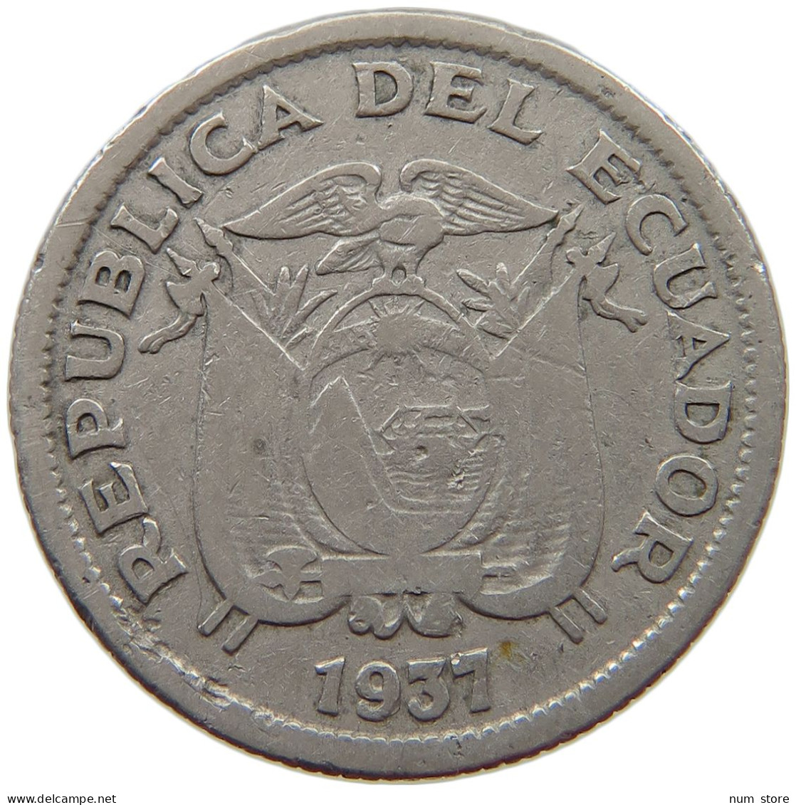 ECUADOR SUCRE 1937 #s039 0417 - Equateur