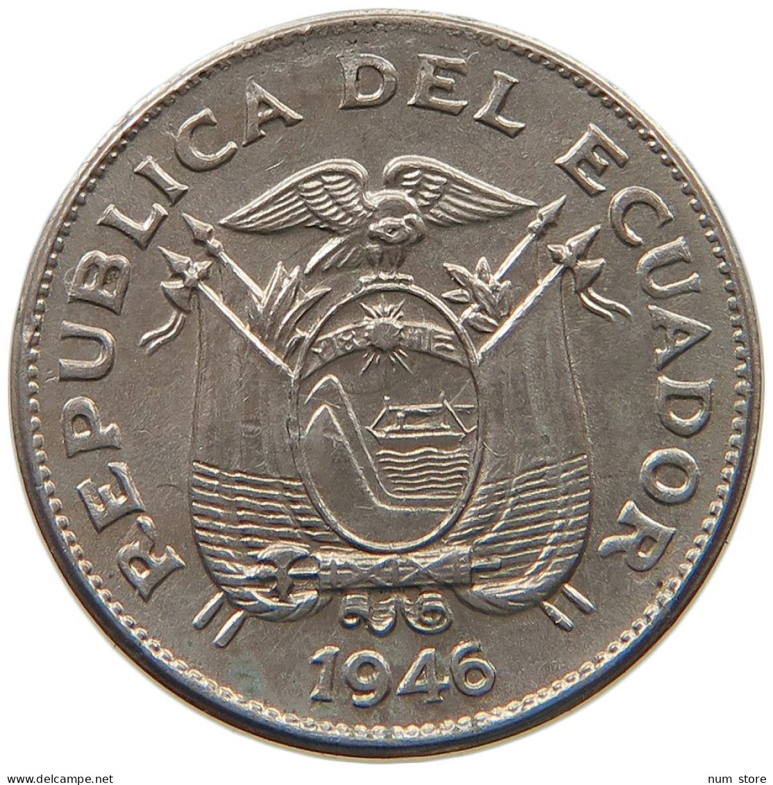 ECUADOR 5 CENTAVOS 1946 TOP #s065 0699 - Ecuador