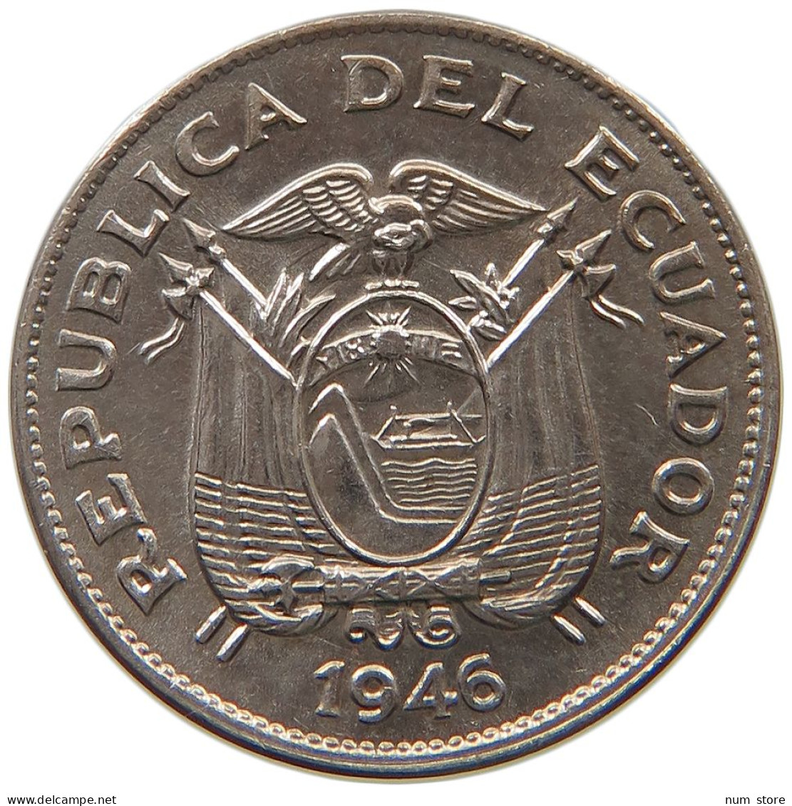 ECUADOR 5 CENTAVOS 1946 TOP #s065 0695 - Equateur