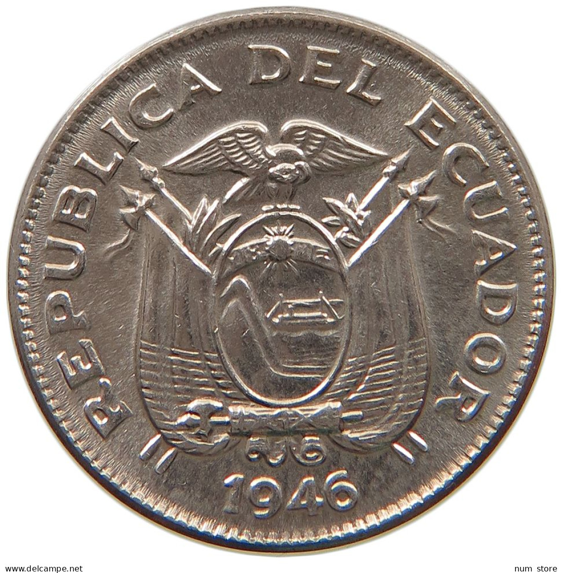 ECUADOR 5 CENTAVOS 1946 TOP #s065 0697 - Ecuador