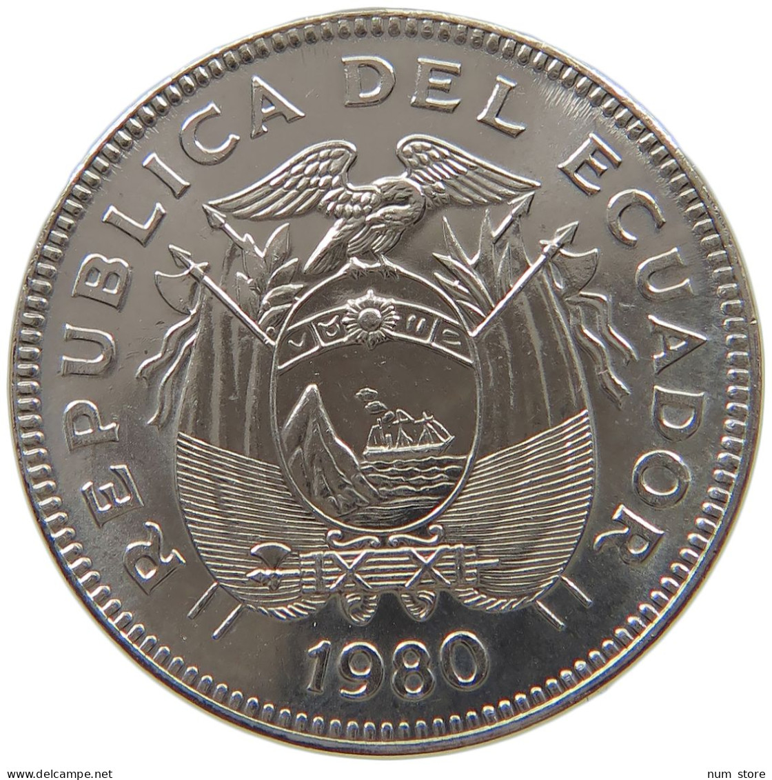 ECUADOR 20 CENTAVOS 1980 TOP #s079 0573 - Equateur