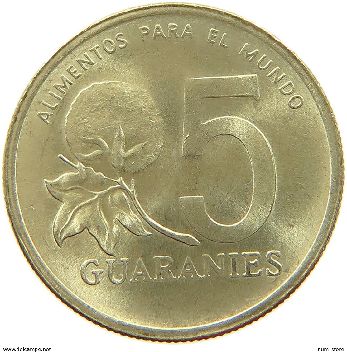 PARAGUAY 5 GUARANIES 1992 #a021 0459 - Paraguay