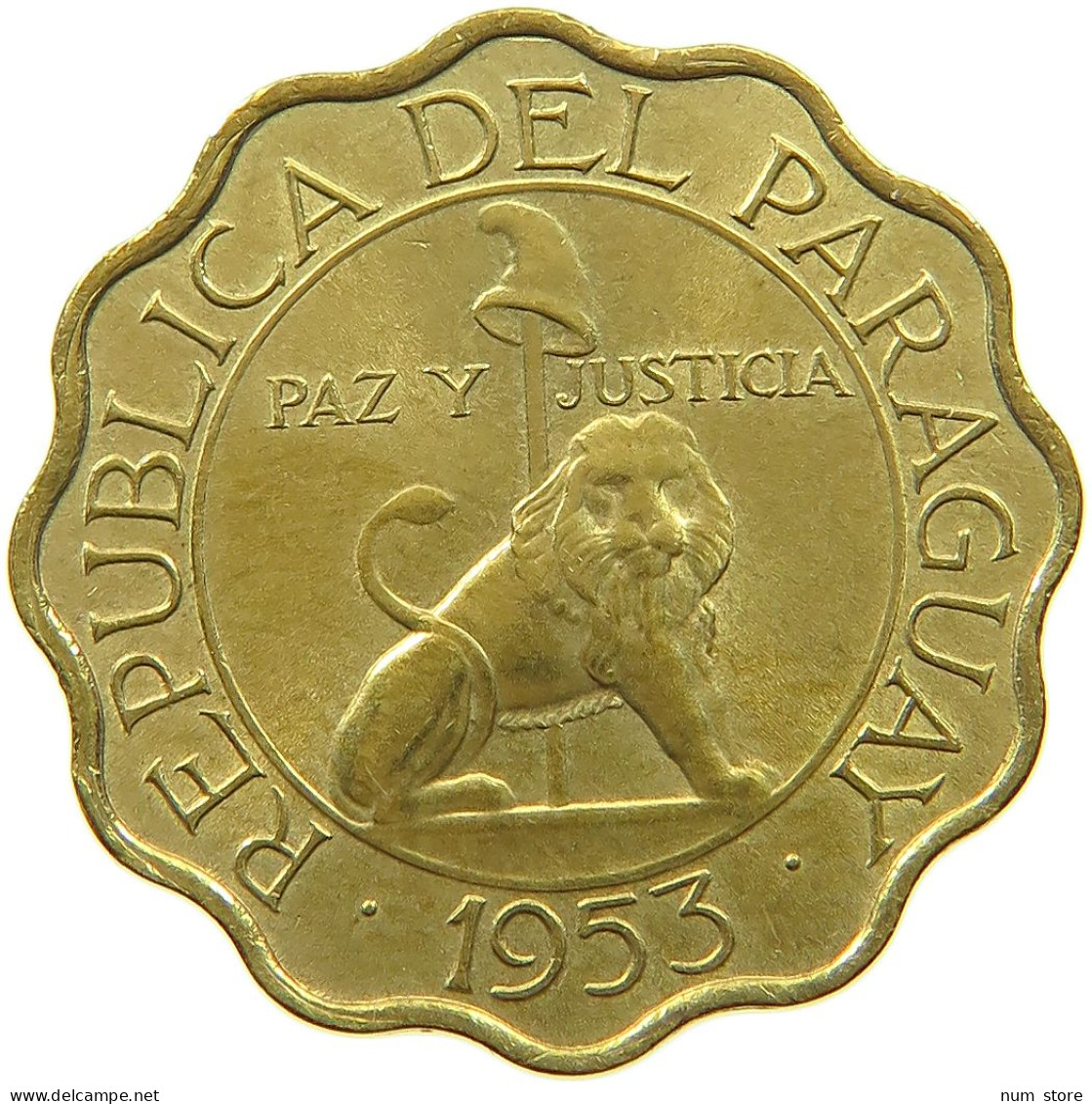 PARAGUAY 25 CENTIMOS 1953 #a019 0943 - Paraguay