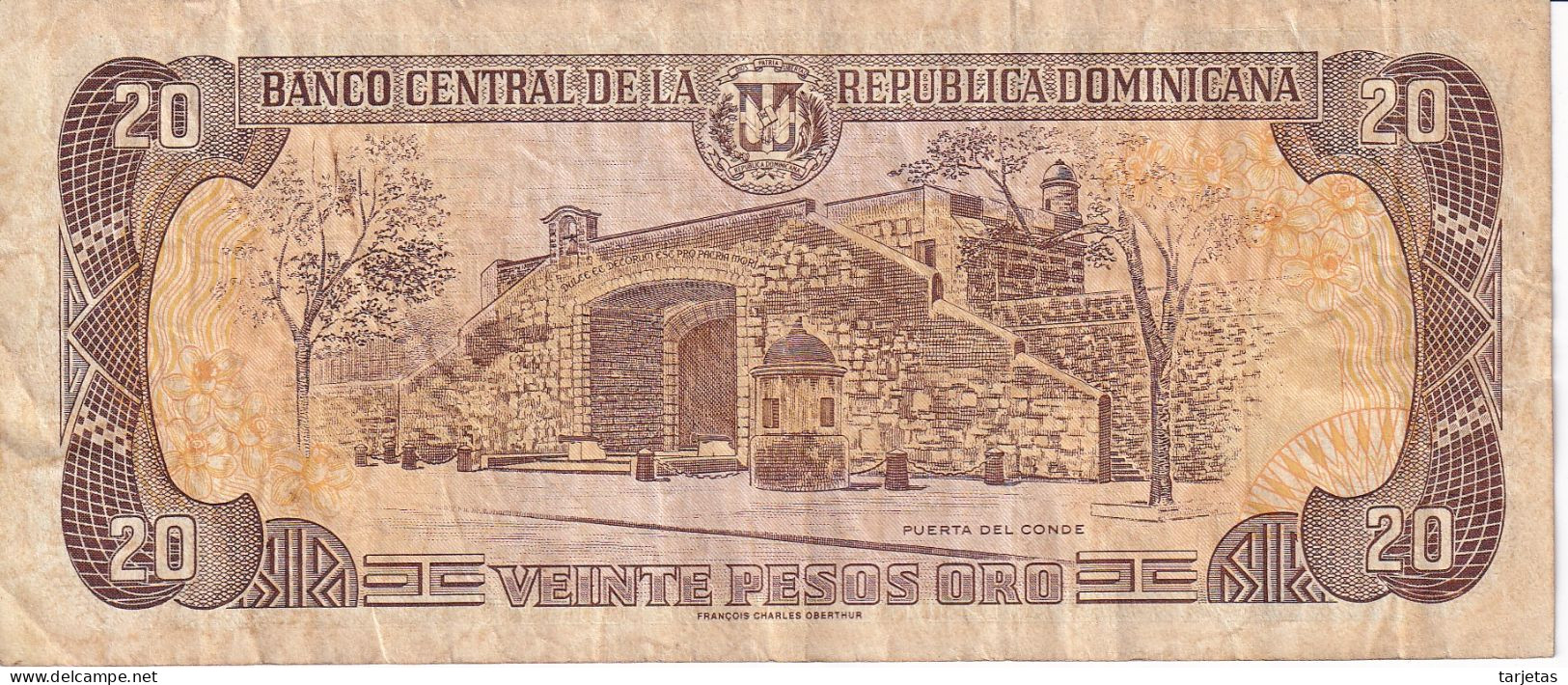 BILLETE DE LA REPUBLICA DOMINICANA DE 20 PESOS ORO DEL AÑO 1998 (BANKNOTE) - Dominicaine