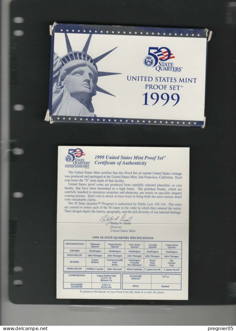 USA - 2 Coffrets Pièces Proof Set Série 1999 - Proof Sets