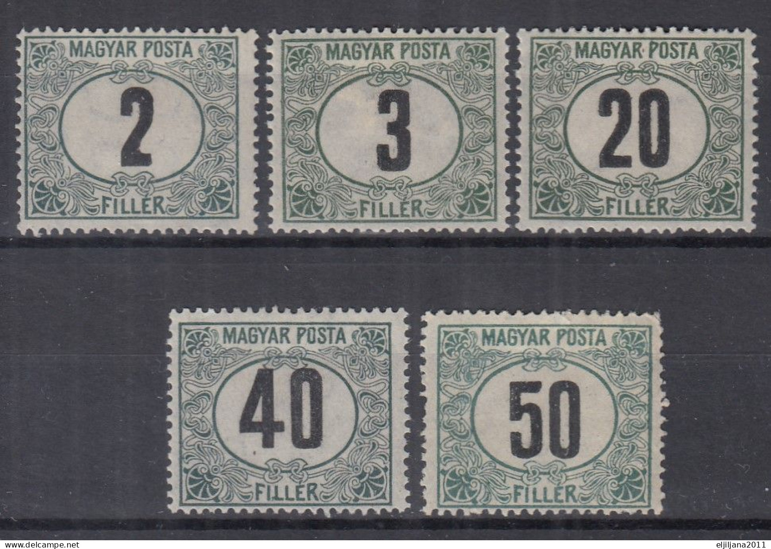 ⁕ Hungary 1922 ⁕ Postage Due Mi.52-57 ⁕ 5v MH - Port Dû (Taxe)