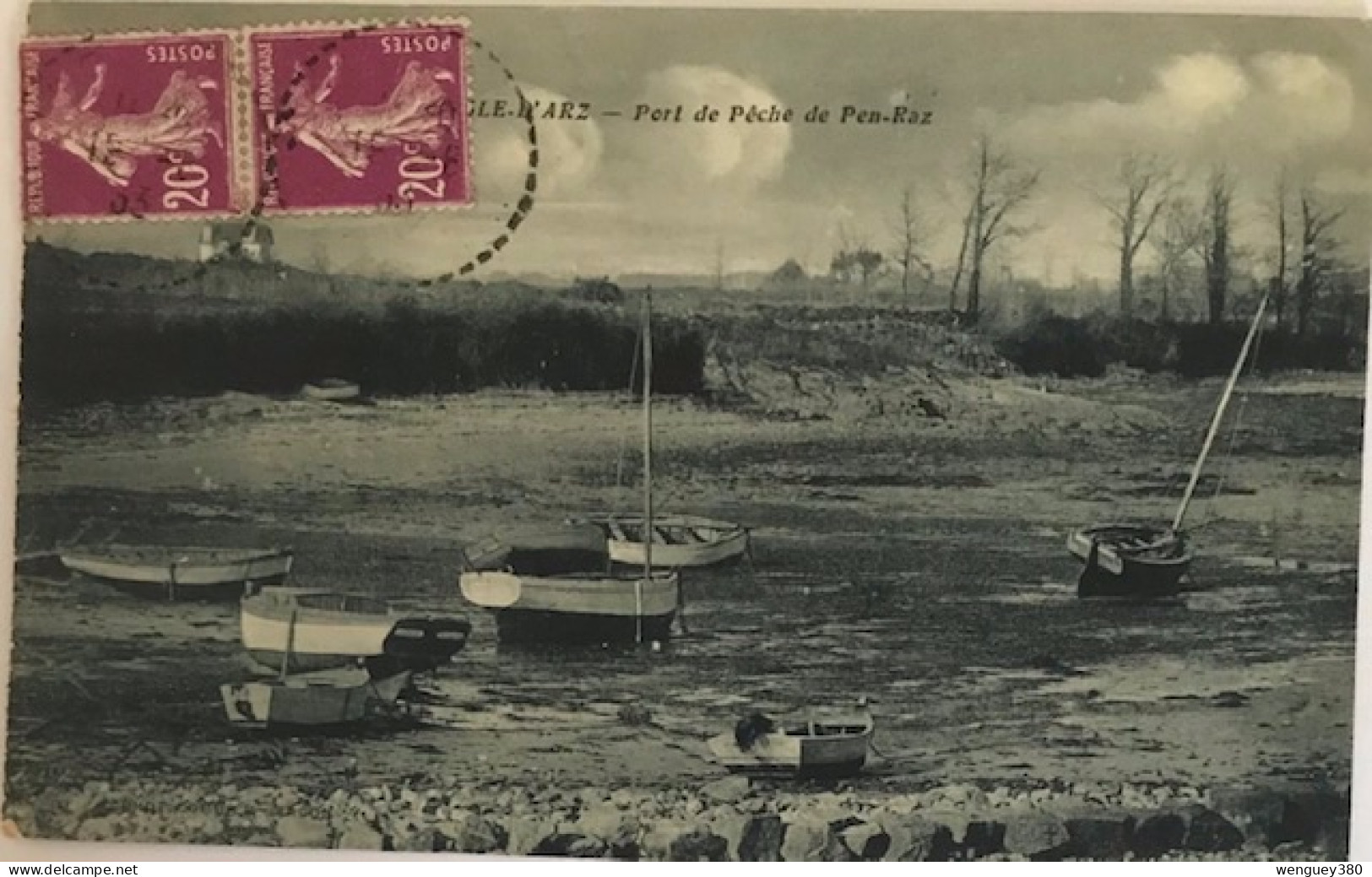 56 ILE D'ARZ   VANNES      Port De Pêche De Pen-Raz.      TB PLAN 1935     RARE - Ile D'Arz