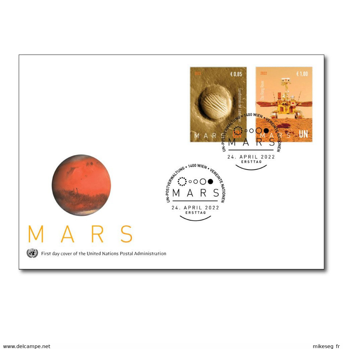 ONU Vienne 2022 - "Planet Mars" FDC - FDC
