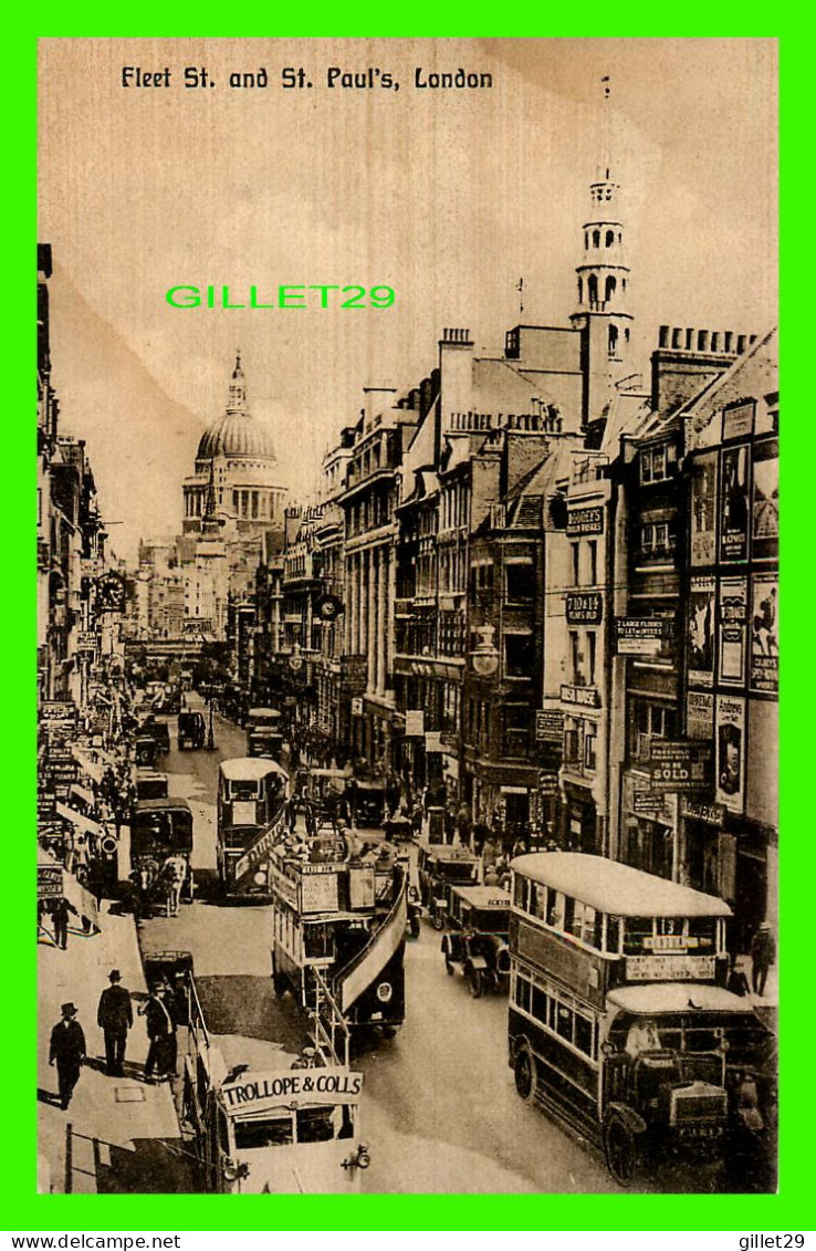 LONDON, UK - FLEET ST. AND ST PAUL'S - WELL  ANIMATED - TROLLOPE & COLLS - - London Suburbs