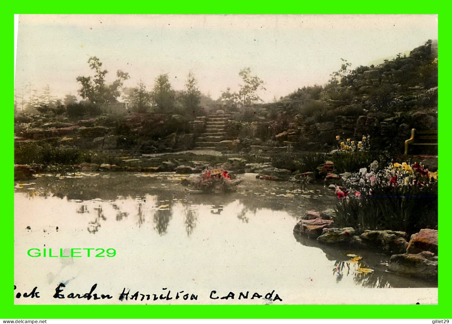 HAMILTON, ONTARIO - ROCK GARDEN - CARTE PHOTO - TRAVEL IN 1941 - - Hamilton