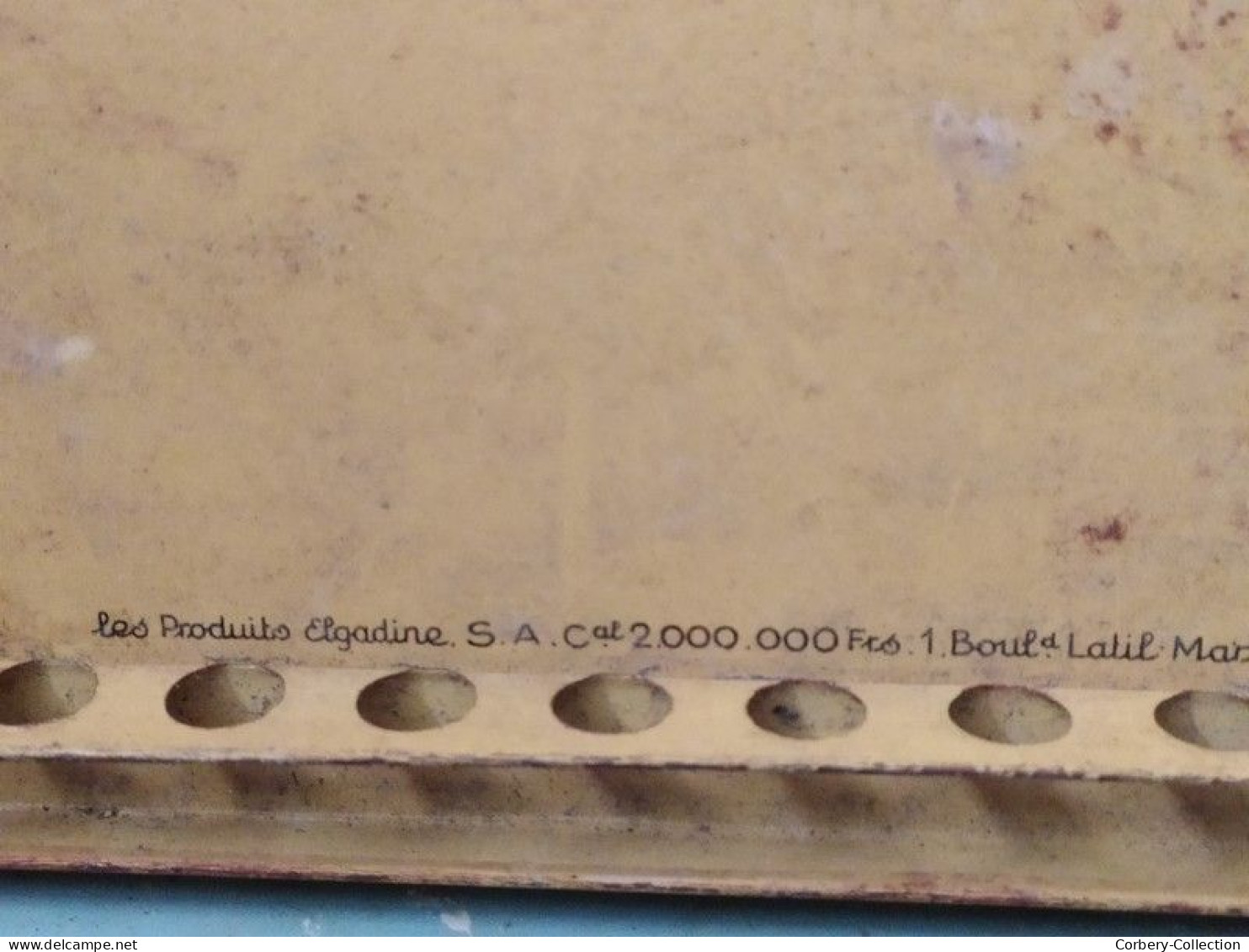 Ancien Présentoir Tôle Publicitaire Gousses de Vanille La Fée Elgadine ca1930