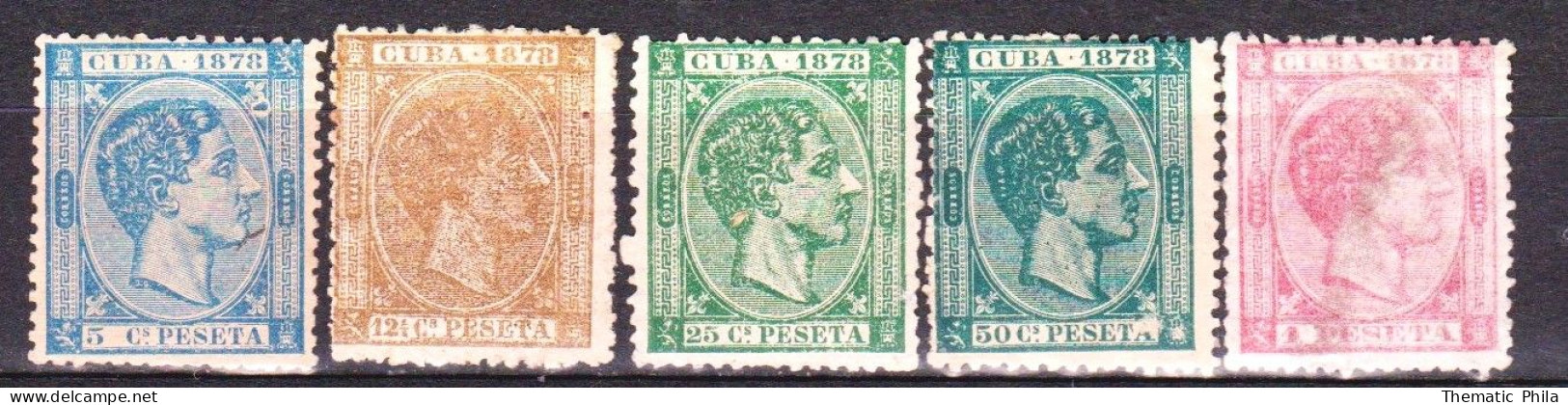 Cuba 1878 Nuevo New Yvert 22 - 24/7  27(used) - Vorphilatelie