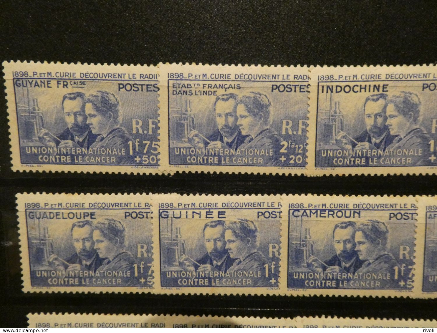 COLONIES SERIES - 1938, SERIE 21 Valeurs: Pierre Et Marie Curie Neufs Avec Trace De Charniere + 2 Ou 3 Sans T - 1938 Pierre Et Marie Curie