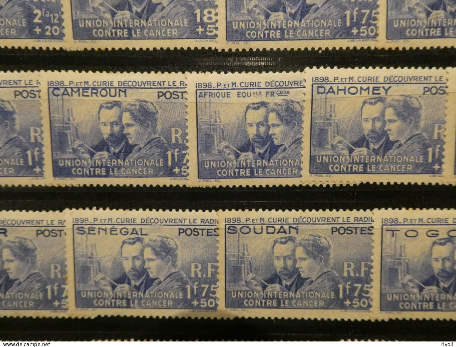 COLONIES SERIES - 1938, SERIE 21 Valeurs: Pierre Et Marie Curie Neufs Avec Trace De Charniere + 2 Ou 3 Sans T - 1938 Pierre Et Marie Curie