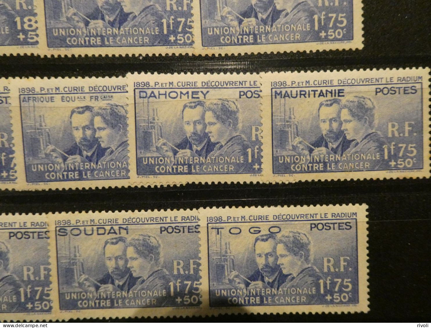 COLONIES SERIES - 1938, SERIE 21 Valeurs: Pierre Et Marie Curie Neufs Avec Trace De Charniere + 2 Ou 3 Sans T - 1938 Pierre Et Marie Curie