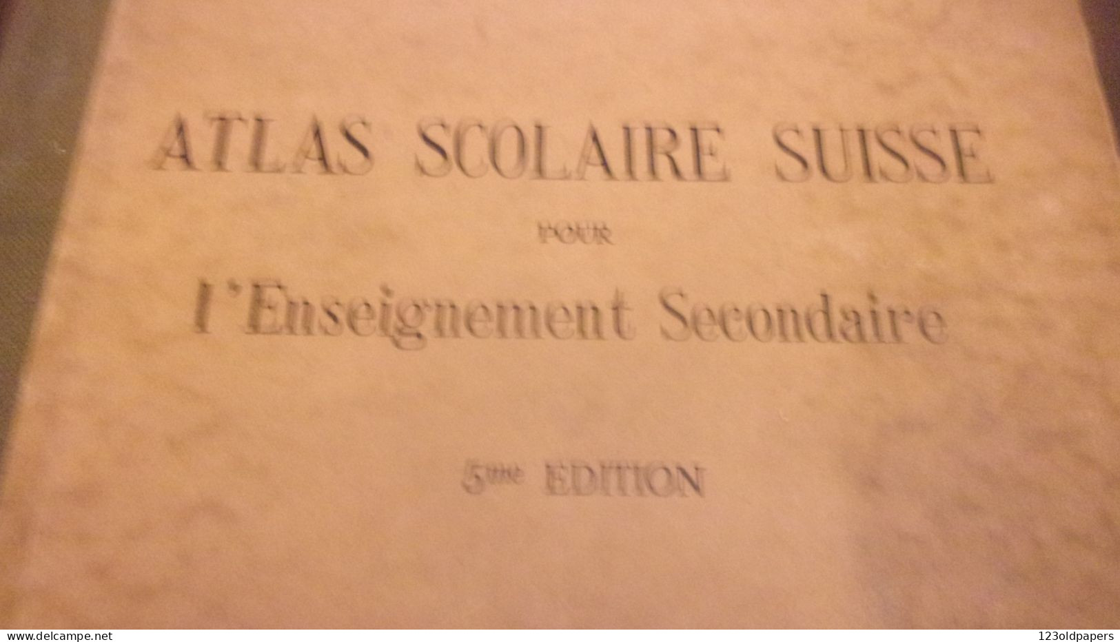 1932 Atlas Scolaire De La Suisse Pour L'enseignement Secondaire. Publié Par La Conférence Des Chefs Des Départements - Gesigneerde Boeken