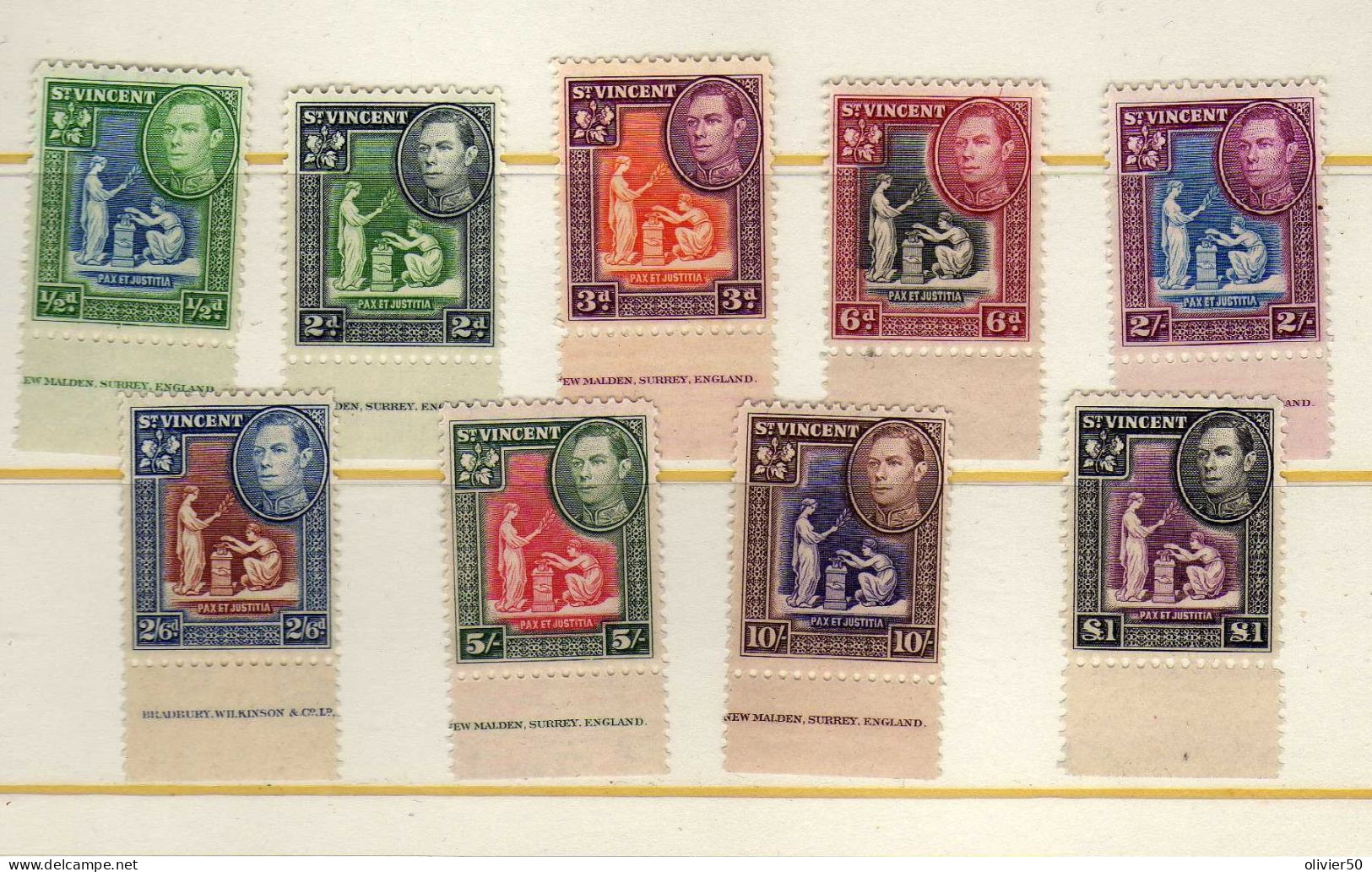 Saint-Vincent - (1938-48)  - George VI  - Paix Et Justice - Neufs** - MNH - Dominicaine (République)