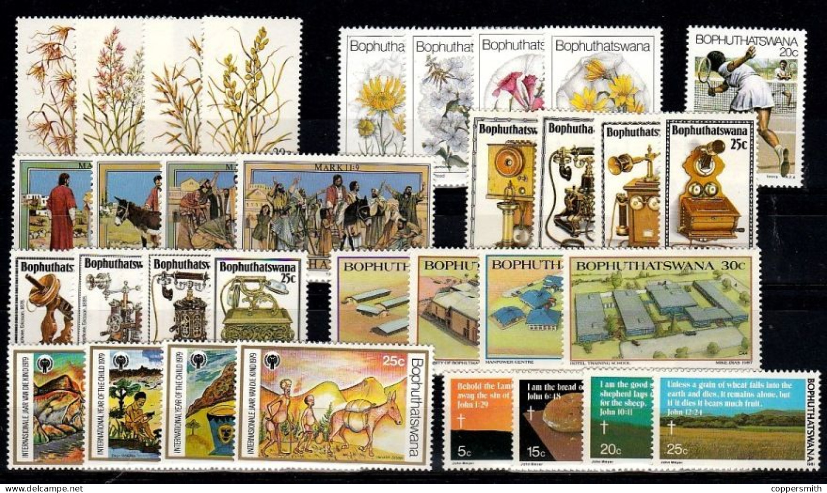 (007,10,12,17-22) Bophuthatswana  Lot Ex 1979-1987  ** / Mnh  Michel Ex 43//193 - Bophuthatswana