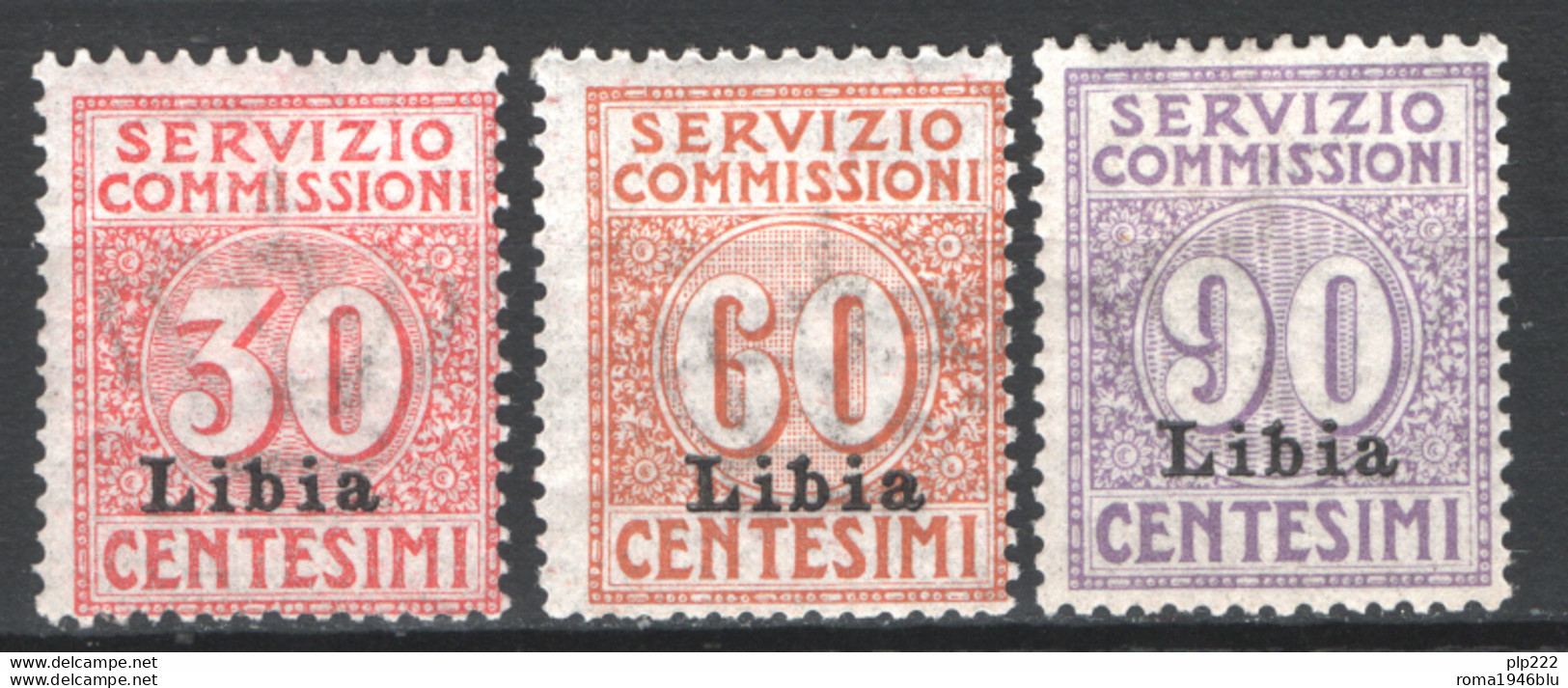 Libia 1915 Servizio Commissioni Sass.SC1/3 */MH VF/F - Libye