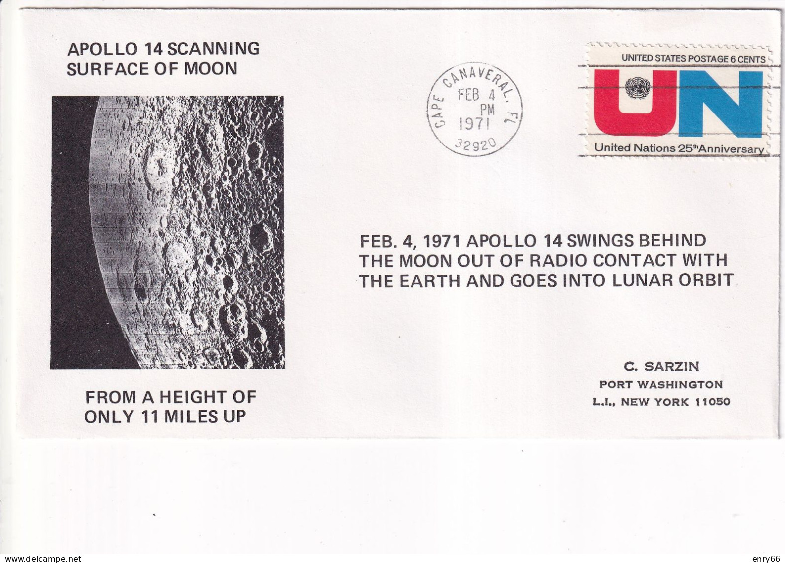 STATI UNITI FDC 1971 APOLLO 14 - Estados Unidos