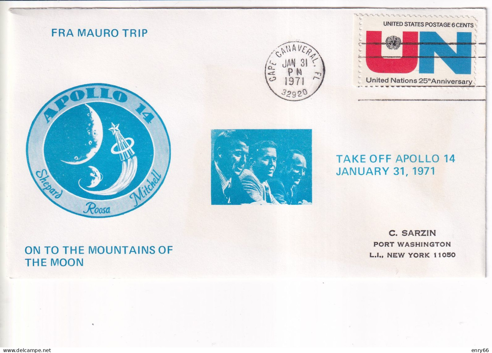 STATI UNITI FDC 1971 APOLLO 14 - USA