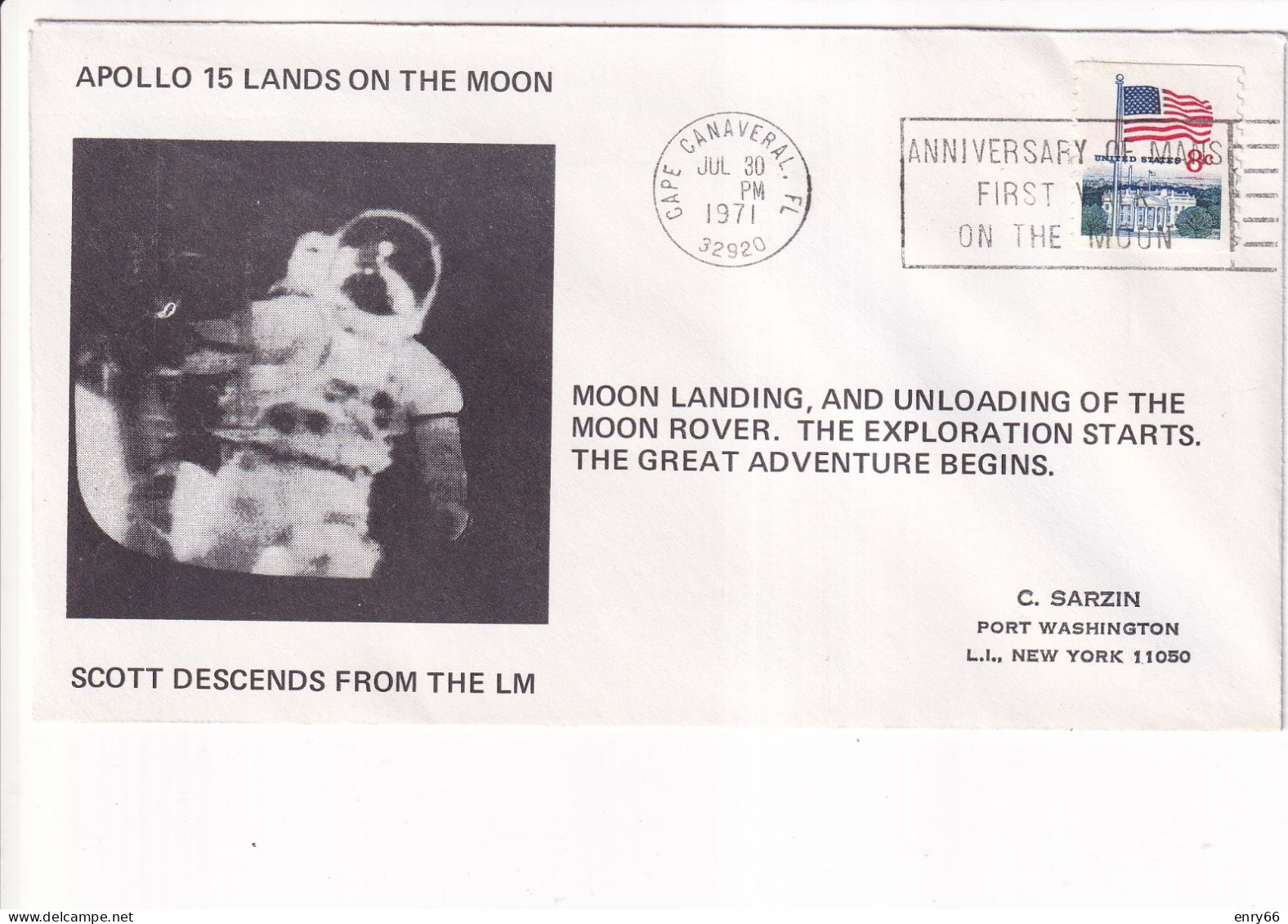 STATI UNITI FDC 1971 APOLLO 15 - Estados Unidos