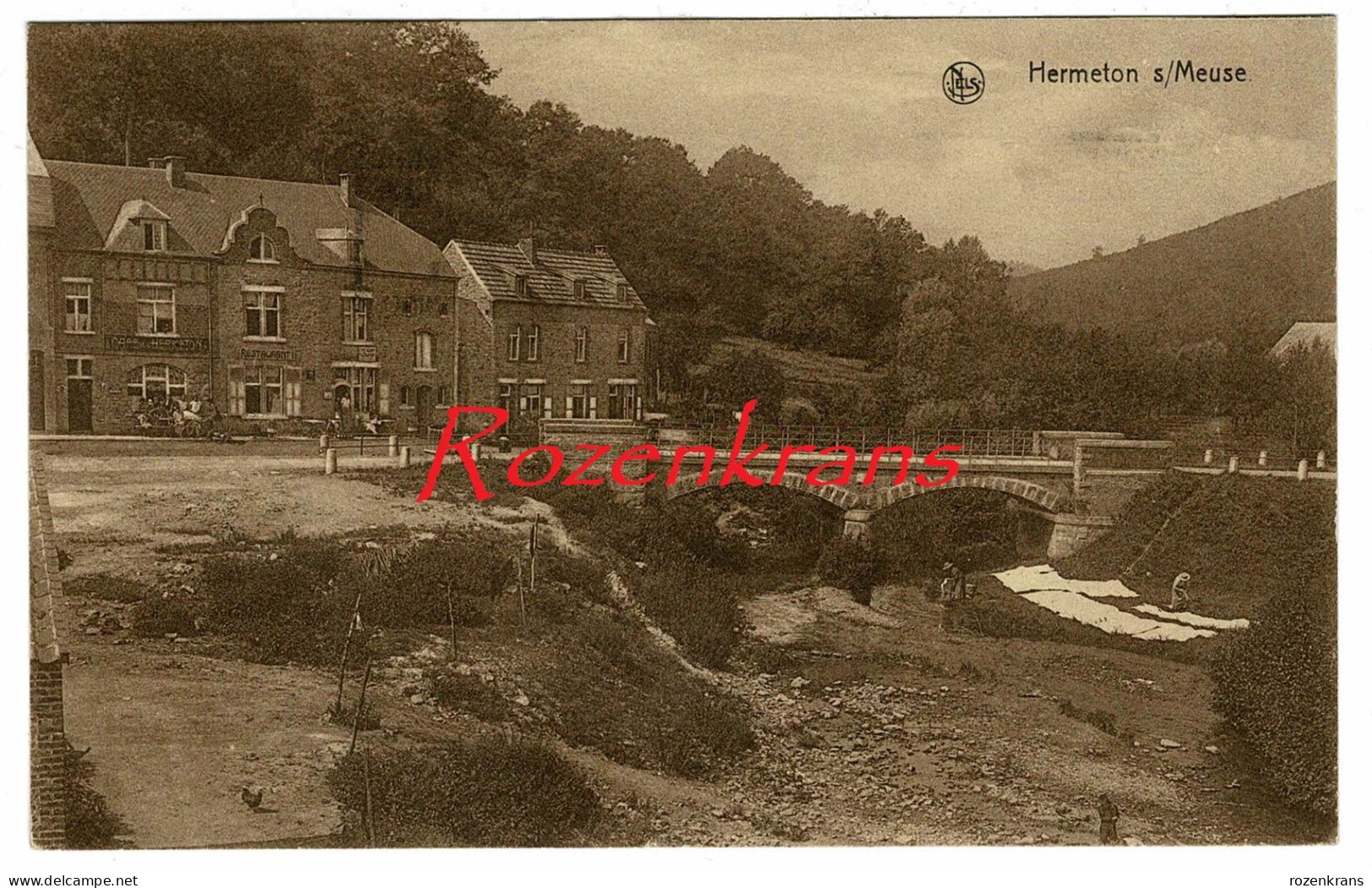 Hermeton S/Meuse Sur Meuse Office Des Vacances Home D'Hastière CPA Rare Animee - Hastière Province De Namur - Hastière