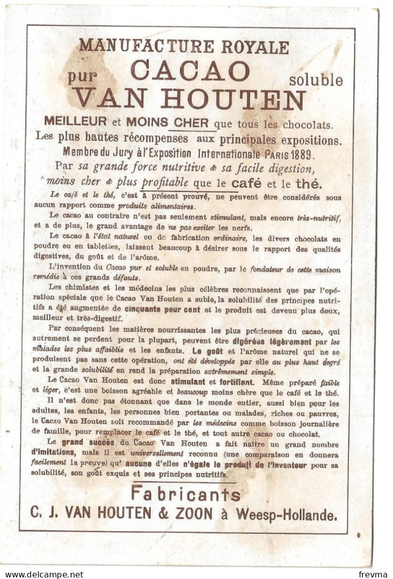 Chromos Année 1889 Cacao Van Houten Expostion 1889 - Van Houten