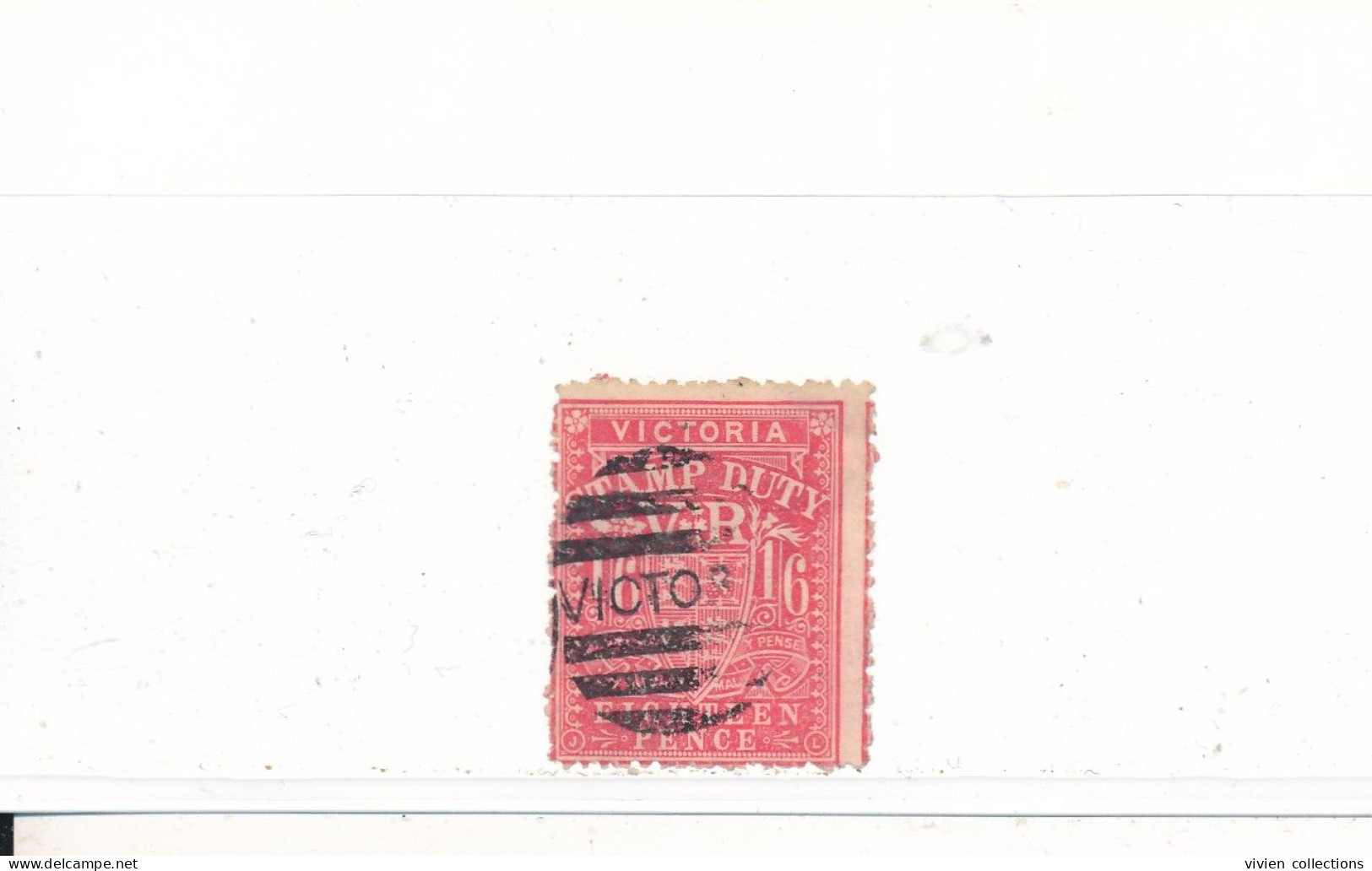 Australie Victoria Timbres Sociaux Postaux N° 5 Oblitéré Cote 40 € - Used Stamps