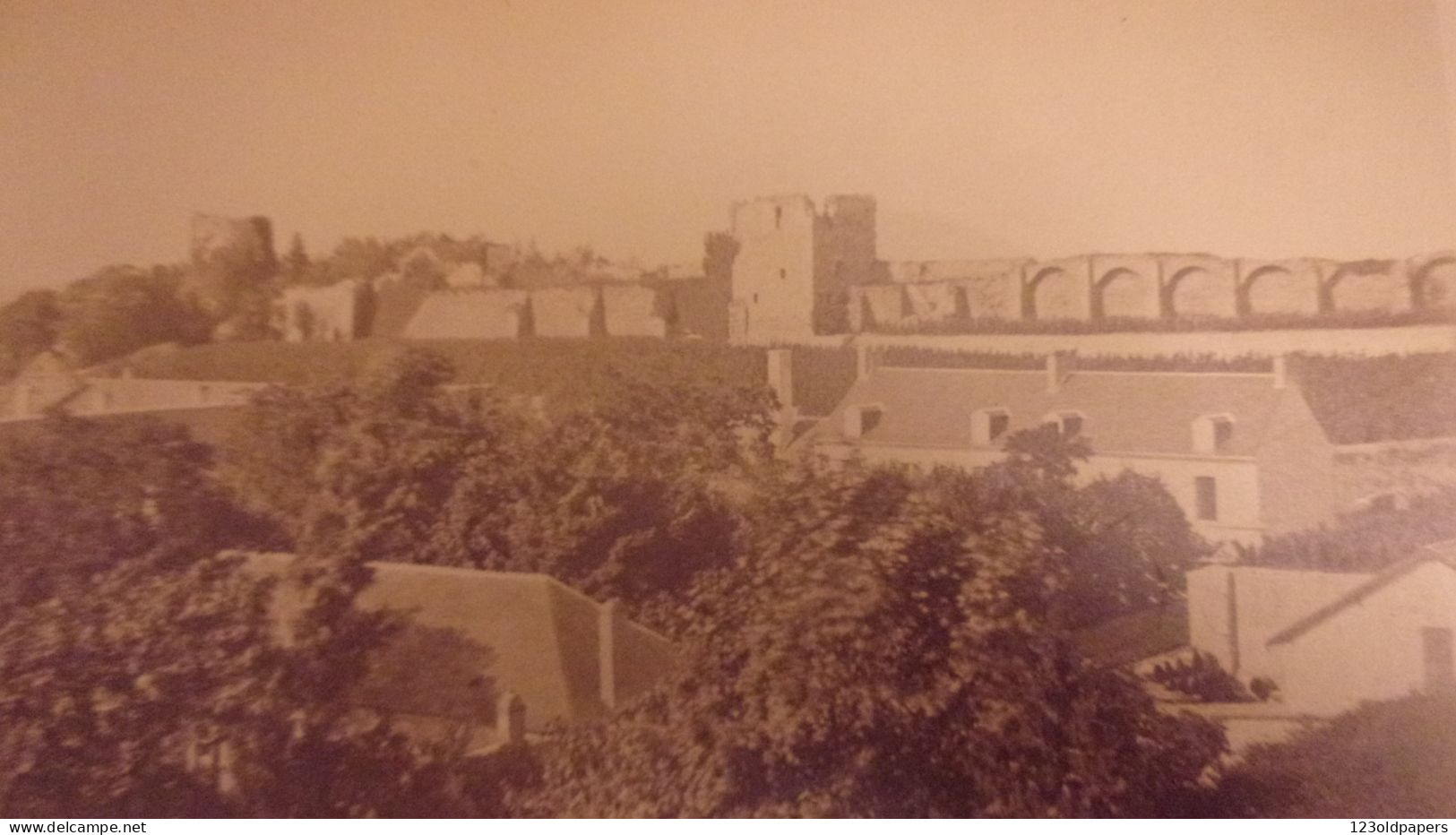 58 NIEVRE GRANDE PHOTO FIN XIX EM LA CHARITE SUR LOIRE G MOLINO PHOTO ANCIENNES FORTIFICATIONS 48/32 CM - Alte (vor 1900)