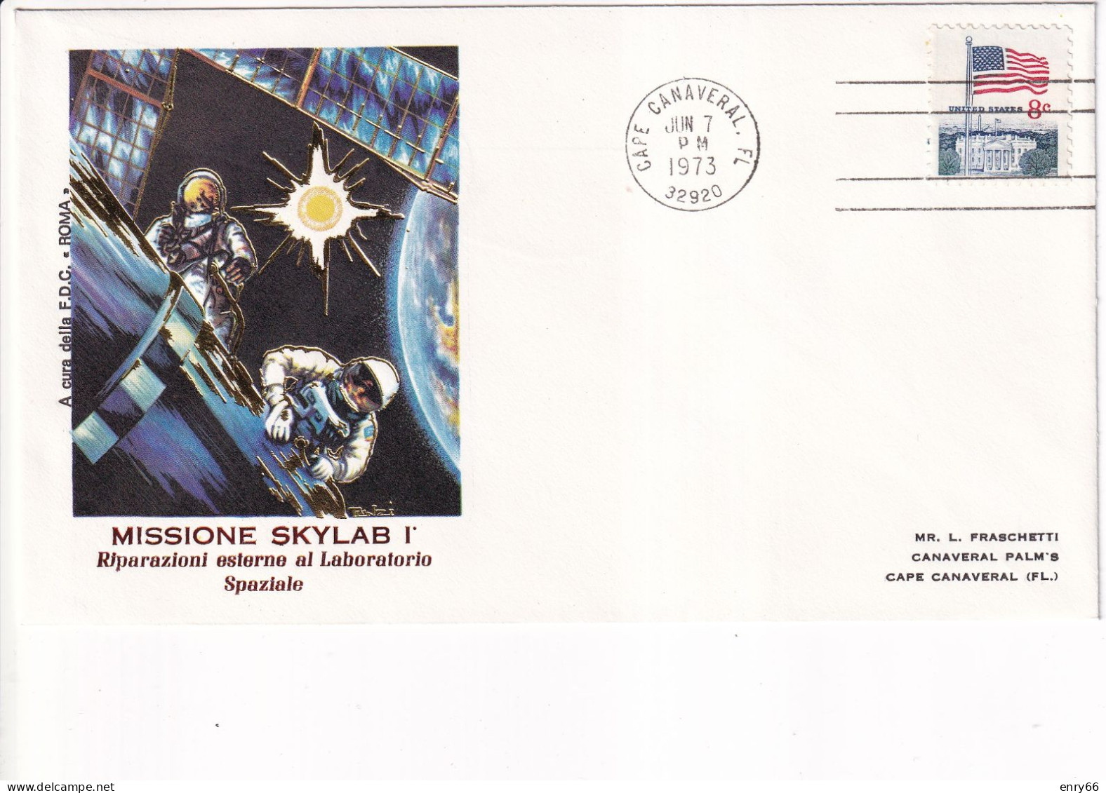 STATI UNITI FDC 1973  SKYLAB I - Etats-Unis