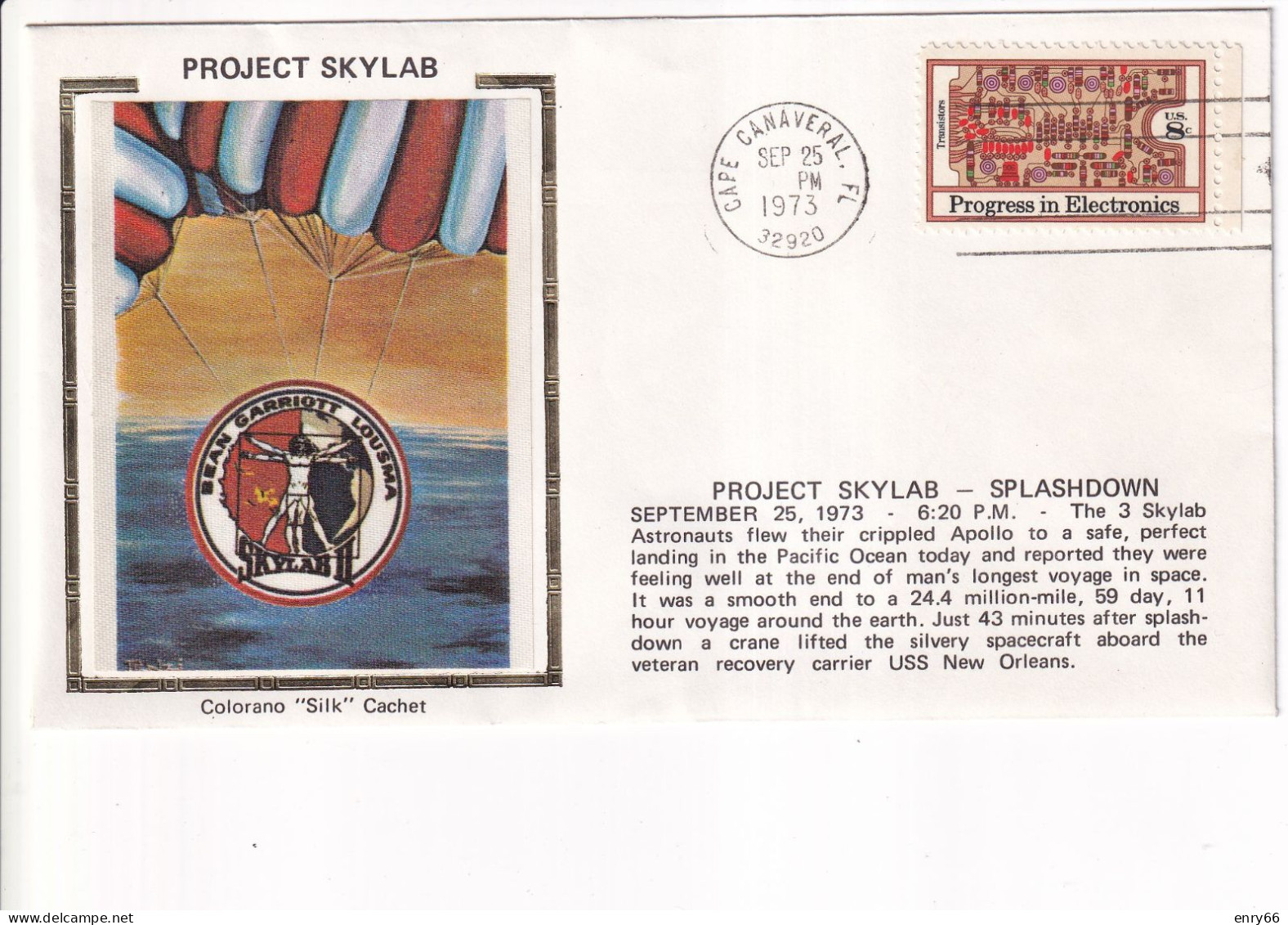 STATI UNITI FDC 1973  SKYLAB - USA