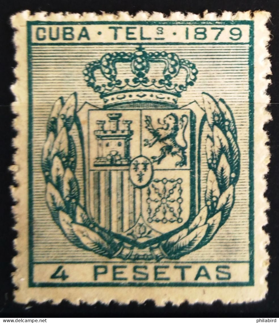 CUBA                           Télégraphe N° 47                       NEUF* - Télégraphes
