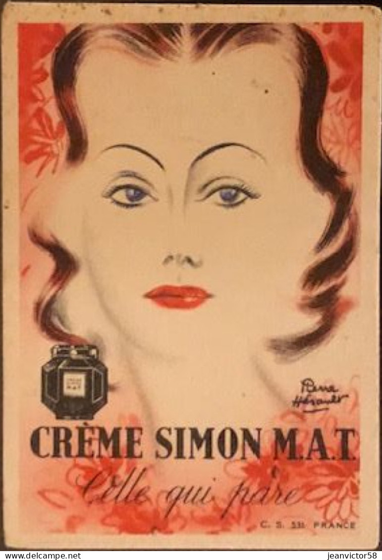 Carte Parfumée Crème Simon Celle Qui Soigne Illustrateur Pierre Herault - Verzamelingen