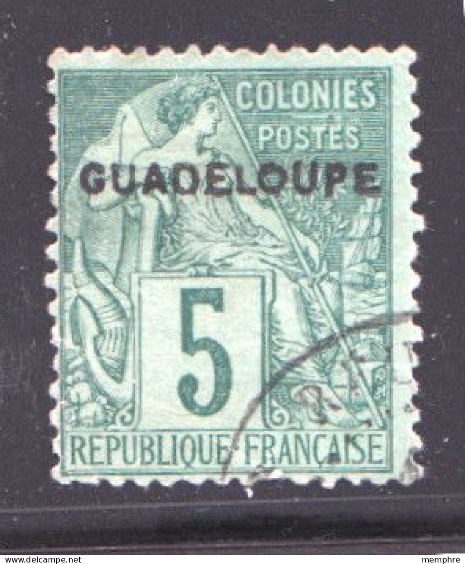 Alphée Dubois 5 Centimes  Guadeloupe  Yv 17 - Used Stamps