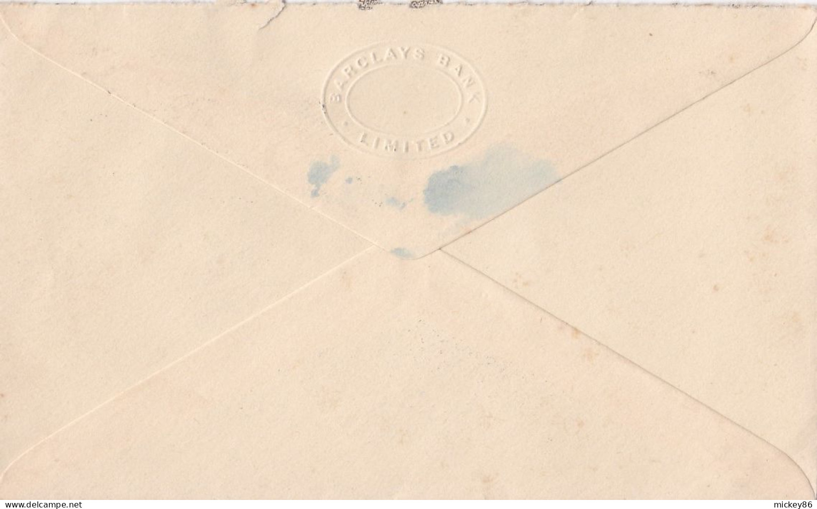 G-B--1950--lettre De LONDON  Pour Soissons-02 (France)---timbre Perforé BBK Seul Sur Lettre  , Cachet  Date  13-3-1950-- - Lettres & Documents