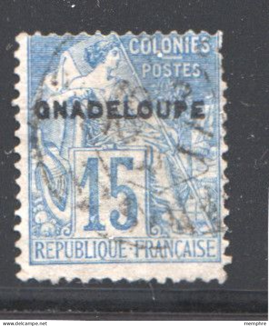 Alphée Dubois 15 Centimes  Erreur GNADELOUPE Yv 19a Cote 115€ - Used Stamps