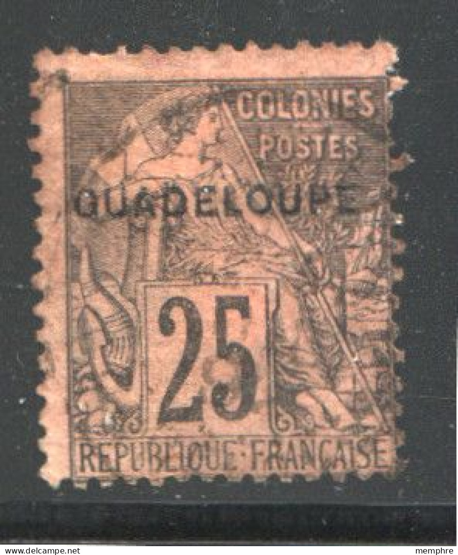 Alphée Dubois 25 Centimes  Guadeloupe Yv 21 - Used Stamps